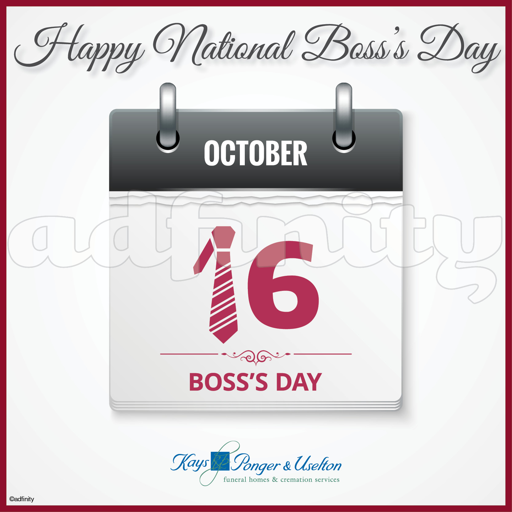 Happy National Boss's Day (Facebook) - adfinity
