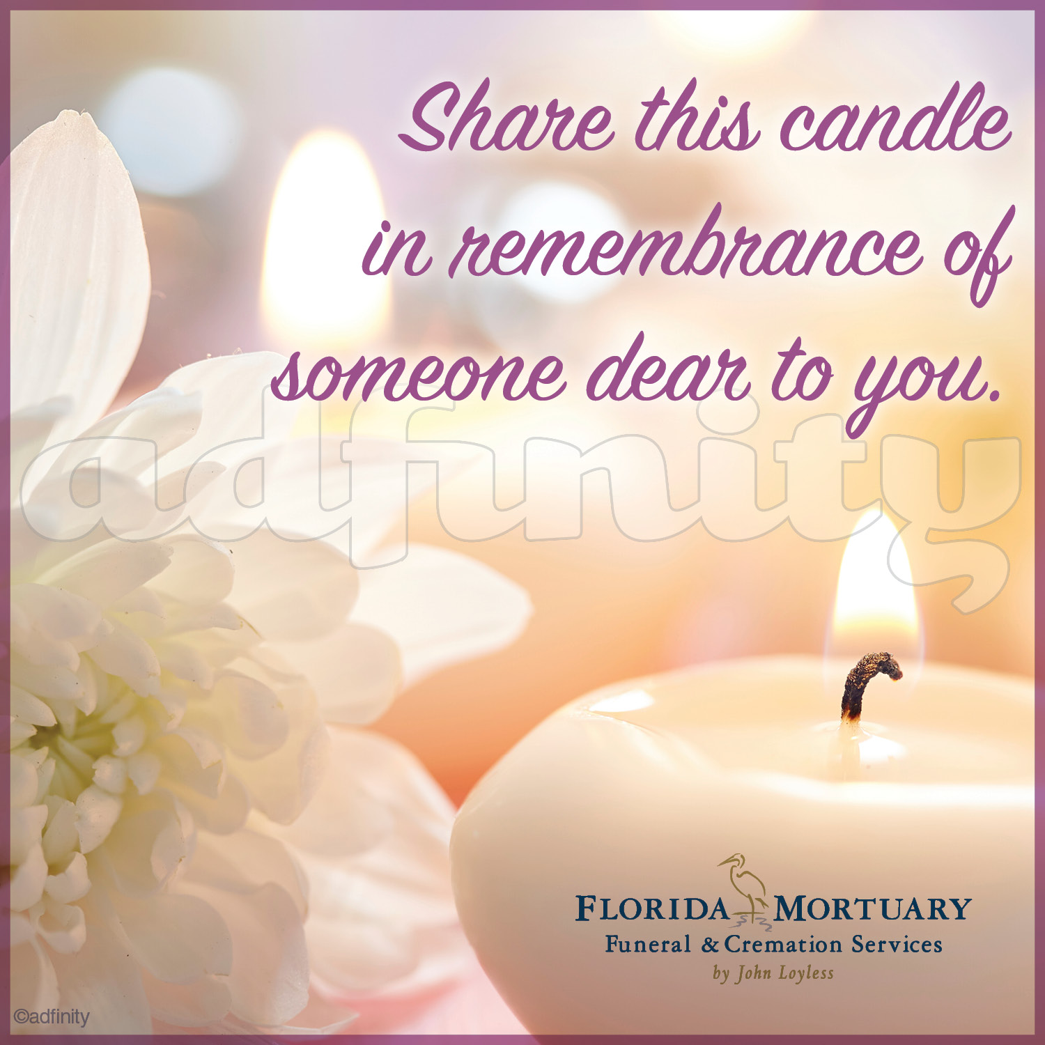 candle in remembrance of someone dear 